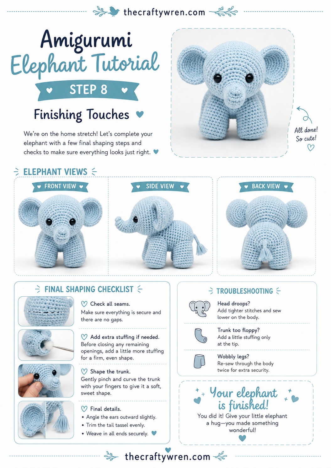 Crochet Baby Elephant Amigurumi - A Cozy Step - By - Step