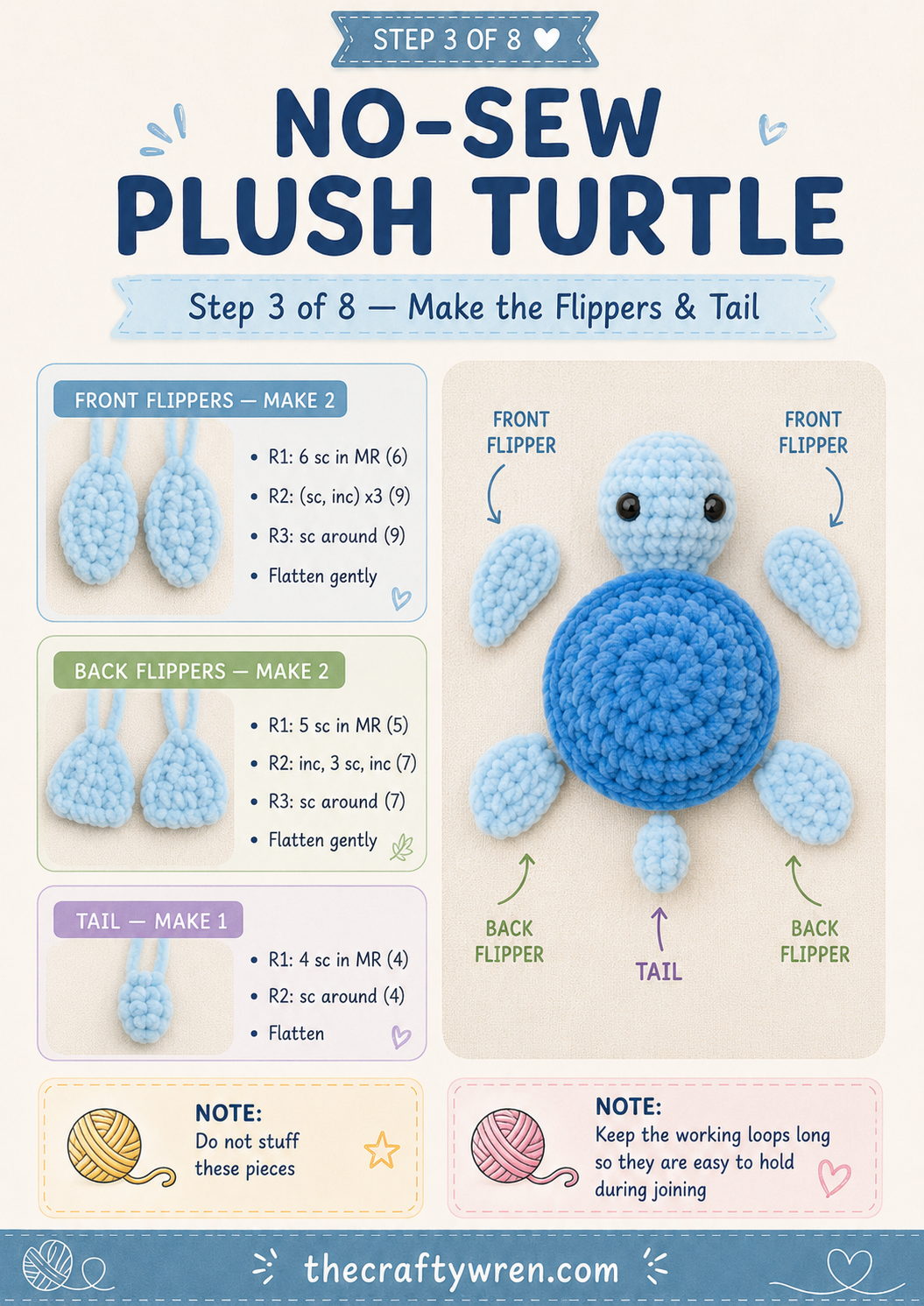 Completed stuffed turtle shell piece