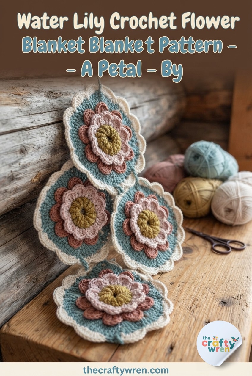 Water Lily Crochet Flower Blanket Pattern - A Petal - By -