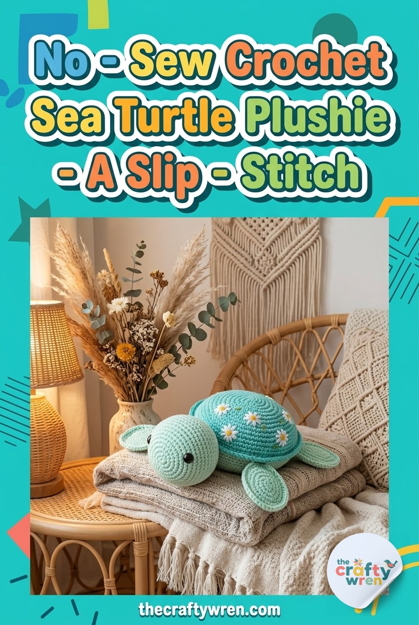 No - Sew Crochet Sea Turtle Plushie - A Slip - Stitch