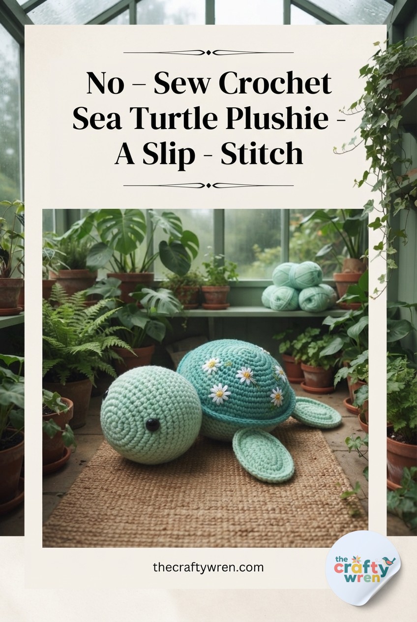 No - Sew Crochet Sea Turtle Plushie - A Slip - Stitch